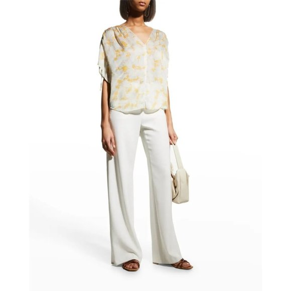 VINCE Lotus Dolman Sleeve Ruched Silk Top - NWT - Size Small - Picture 1 of 3